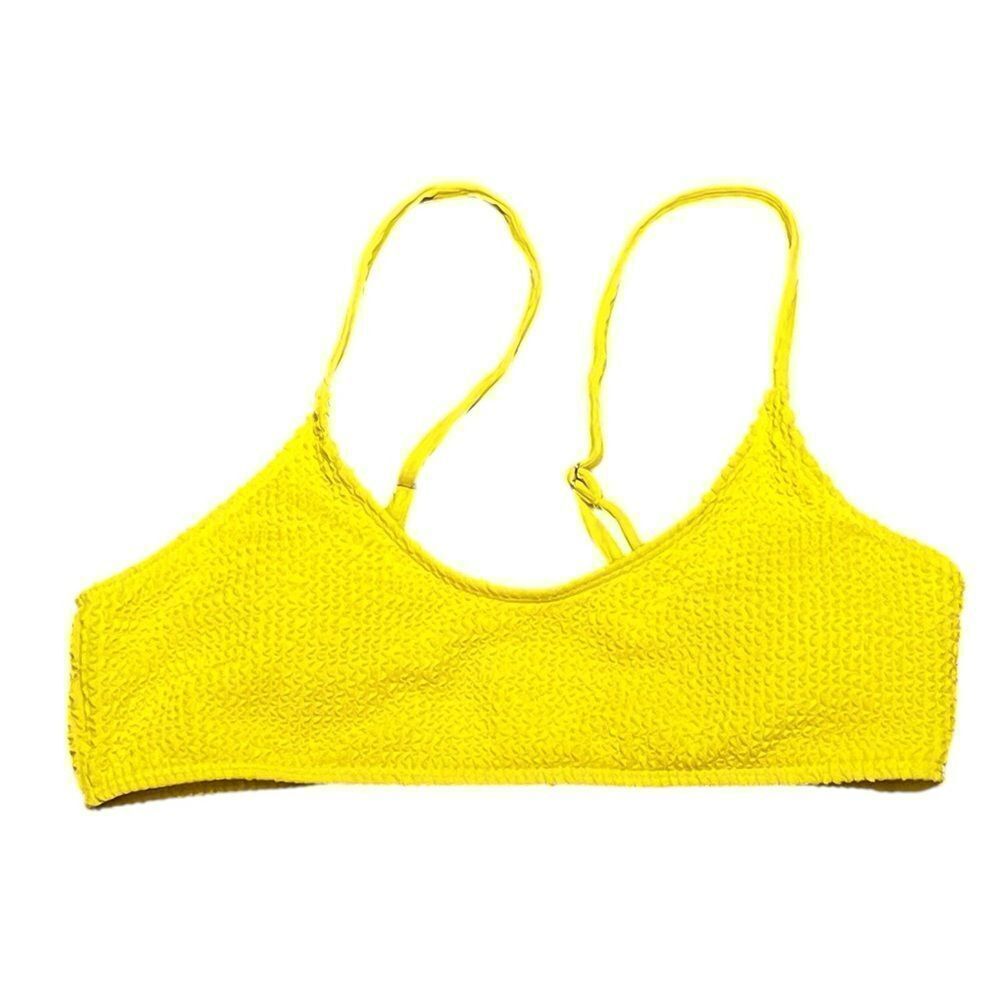 Yellow Women’s Textured Bikini Top,‎ Size M, NWOT